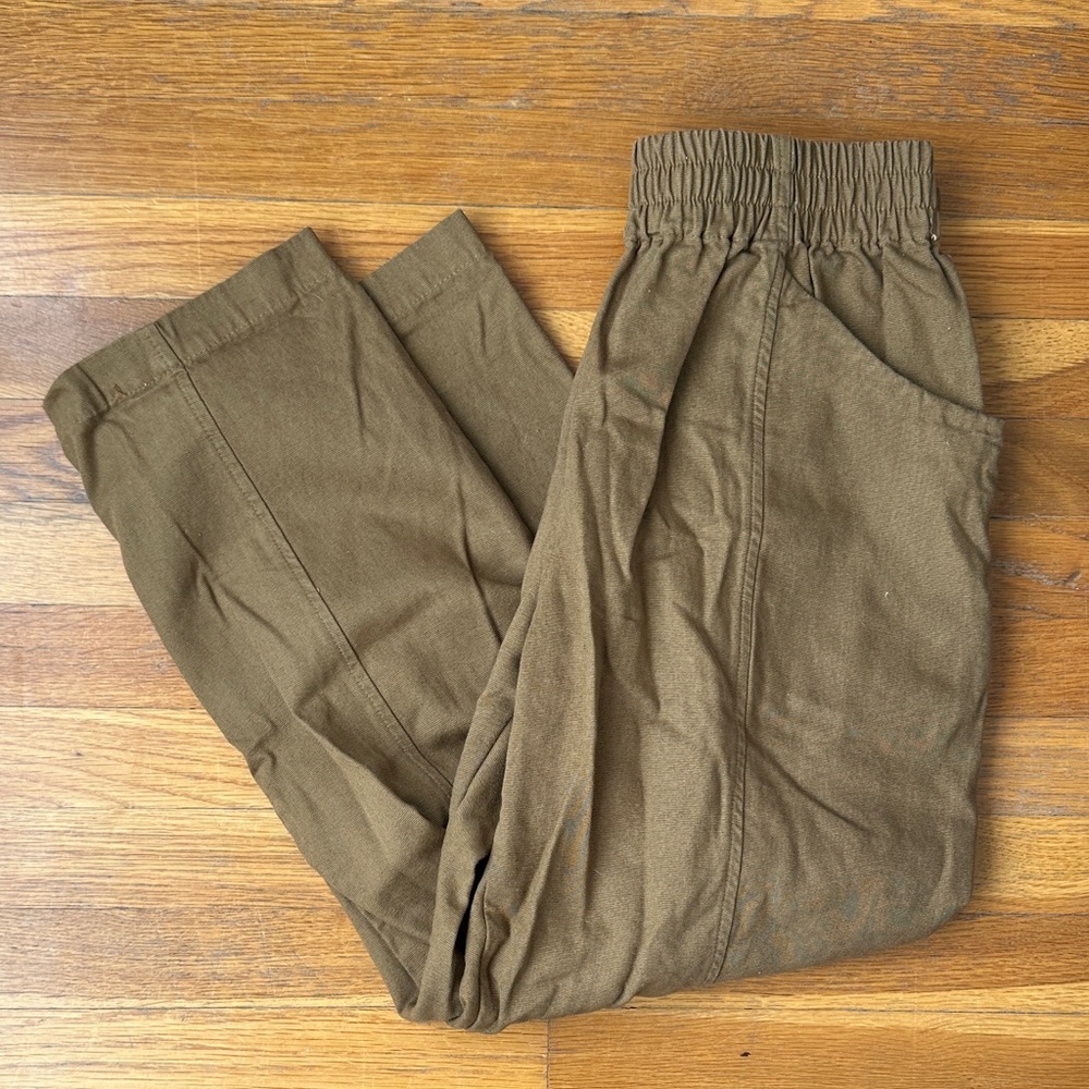 Elizabeth Suzann - Clyde work pants in upcycled cotton canvas - clay - size L
